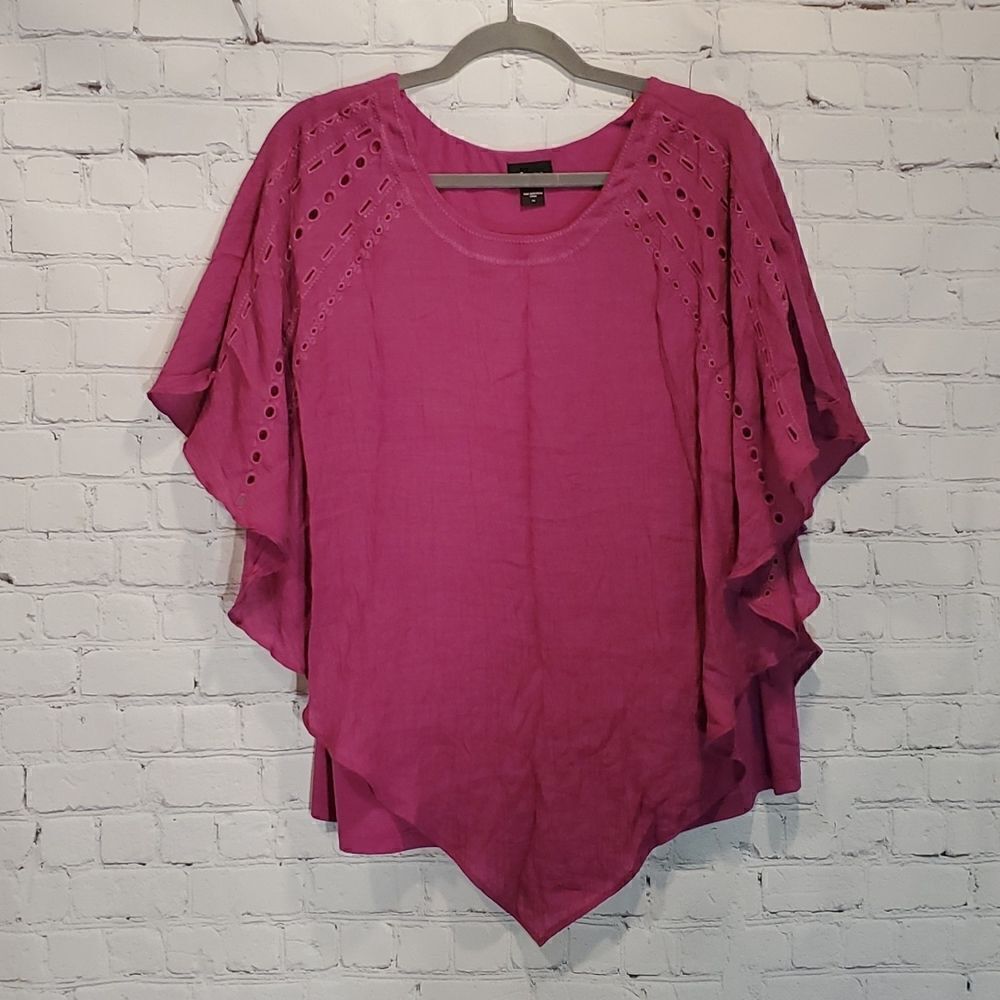 Simply Emma purple kaftan layered top